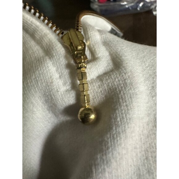 J jm  DEUTSCHLAND Half-Zip Pullover Sweatshirt German National Emblem S L White - Picture 14 of 15